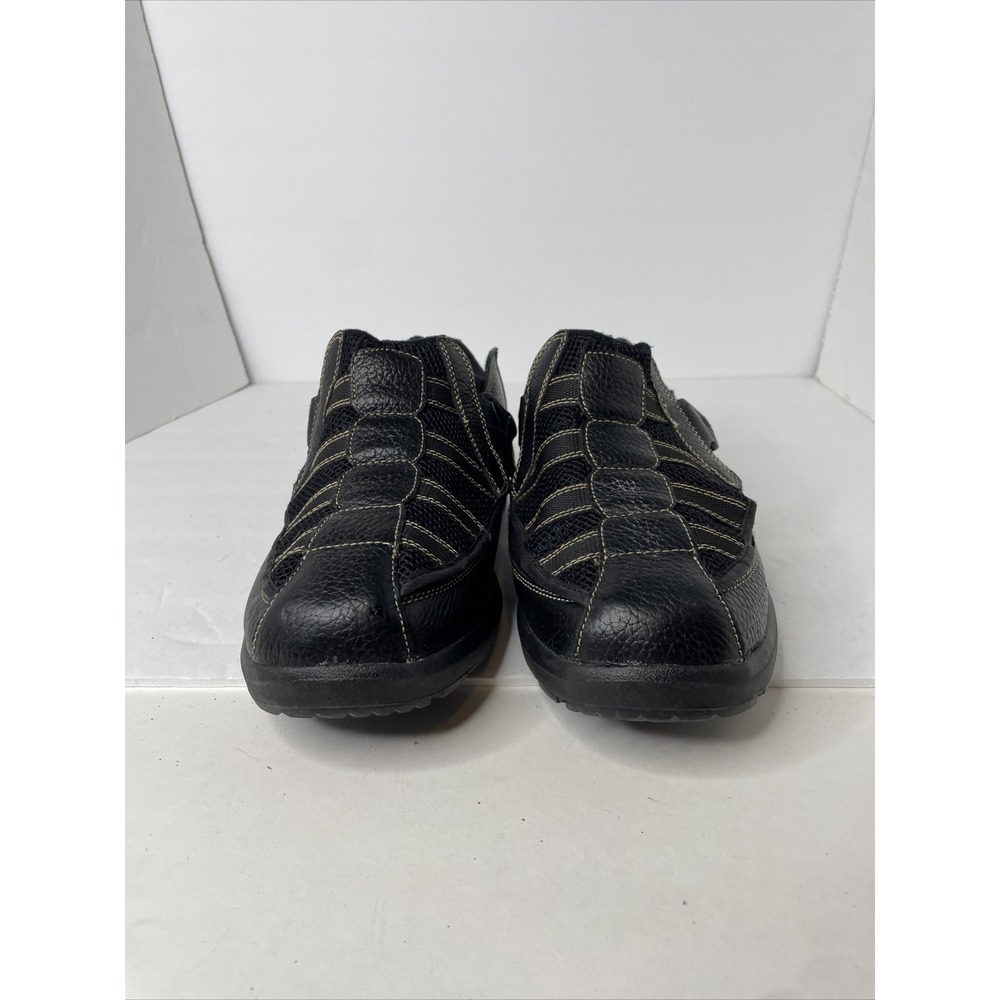 Dr. Comfort Edward X-Depth Mens Shoes Size 9 Wide Black Leather Adjustable 9610